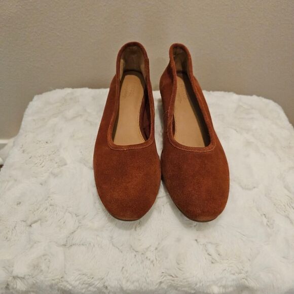 Anthropologie Soludos Juliette Suede Round Heel Flats Size 6.5 - Picture 7 of 10